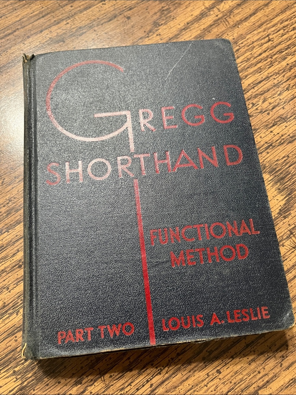 Gregg Shorthand Functional Method Book — Black with Red Text